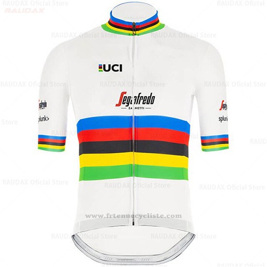 2020 Maillot Cyclisme UCI Mondo Champion Segafredo Zanetti Manches Courtes et Cuissard